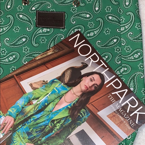 NEIMAN MARCUS BANDANA BAGS IN GREEN, RED & BLUE - Picture 8 of 8